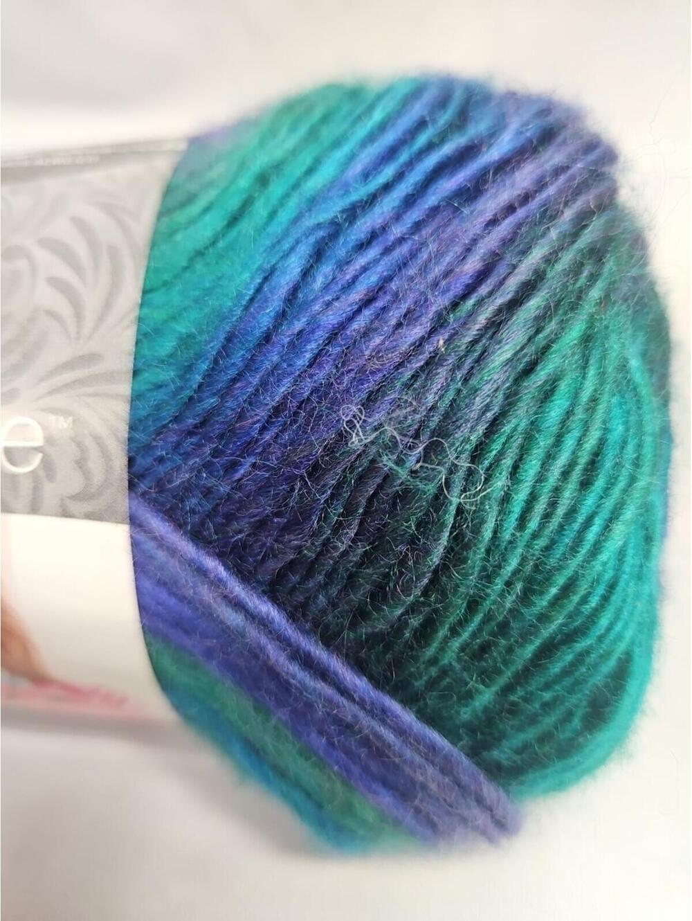 2 Red Heart Unforgettable Yarn Dragonfly 3.5oz Purple Blue Teal Ombre New - Picture 2 of 8
